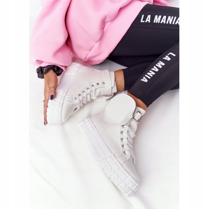 Dámské tenisky na platformě s ledvinovým bílým popcornem 1