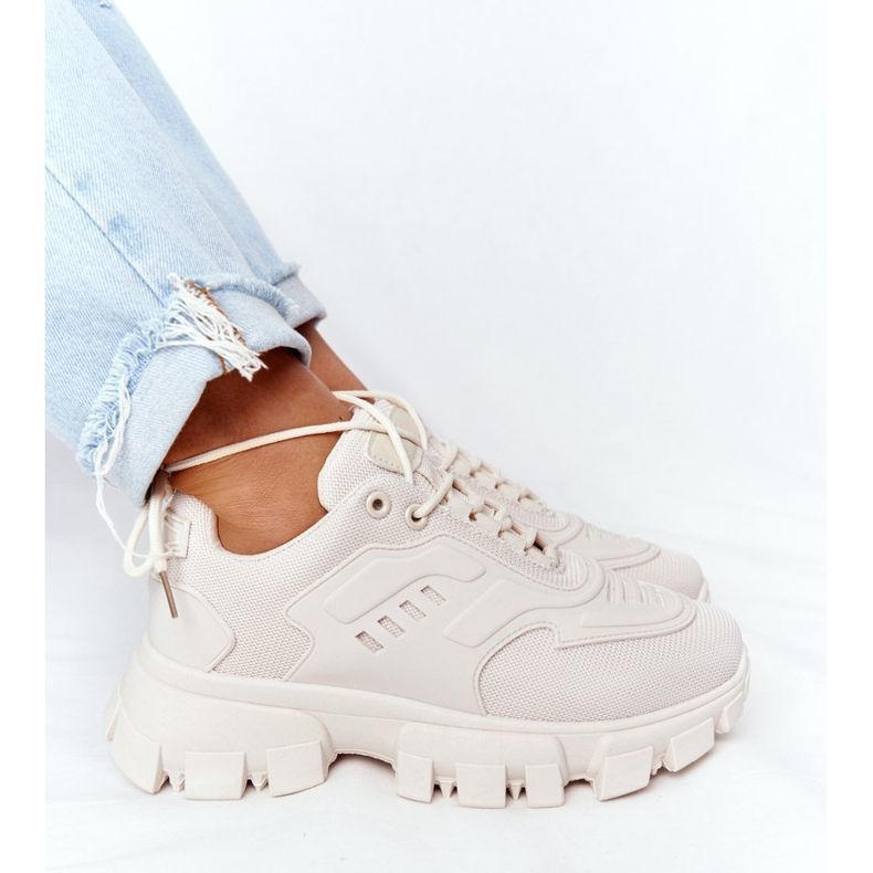 Dámské tenisky béžové New York Na Velké Podešvi béžový 2