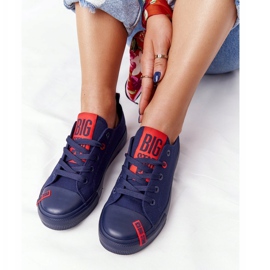 Dámské tenisky Big Star HH274676 Navy Blue červený námořnická modř 2