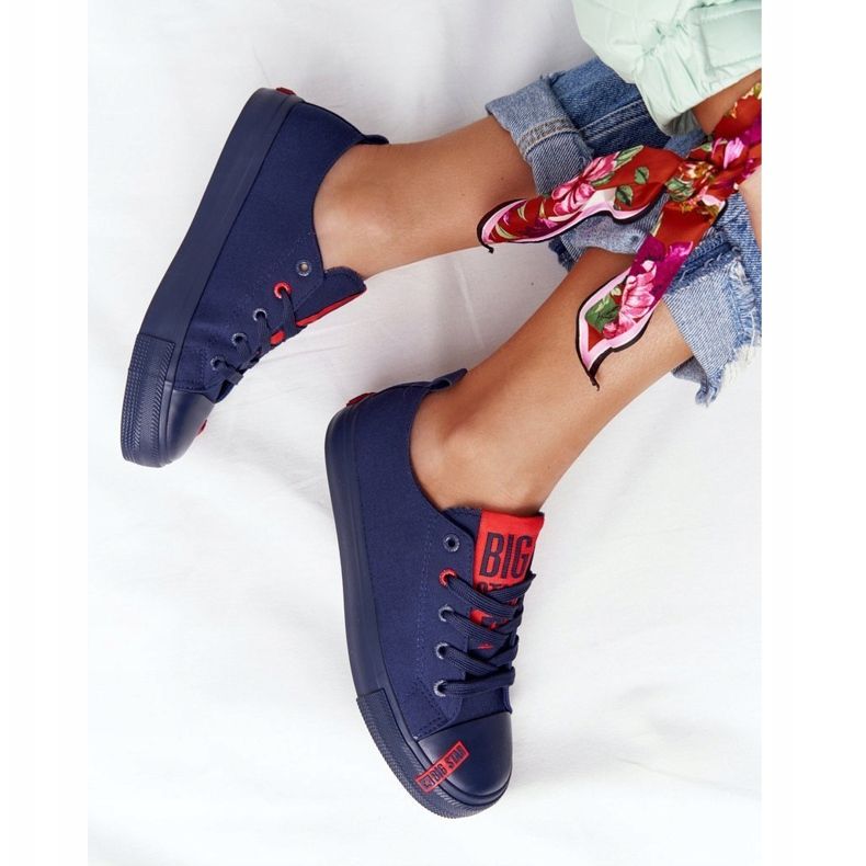 Dámské tenisky Big Star HH274676 Navy Blue červený námořnická modř 1