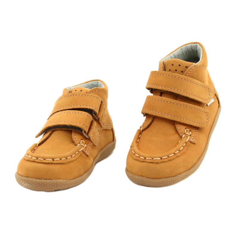 Mazurek Mokasíny Mazurka se suchým zipem Camel 127 žluť 1