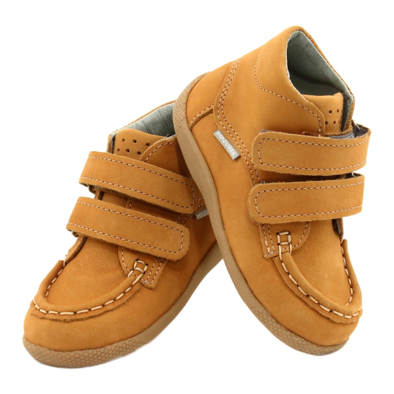 Mazurek Mokasíny Mazurka se suchým zipem Camel 127 žluť 3