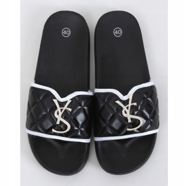 Černé dámské pantofle BG77P černé černá 1 Černé dámské pantofle BG77P černé černá 1