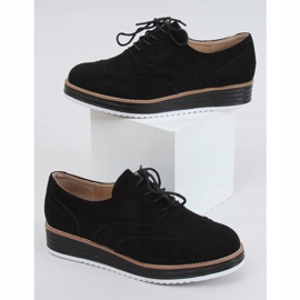 Černé dámské šněrované mokasíny 8998-46 Black černý 1