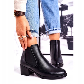 J. Star Dámské teplé boty Jodhpur boty na podpatku černé navždy černá 1