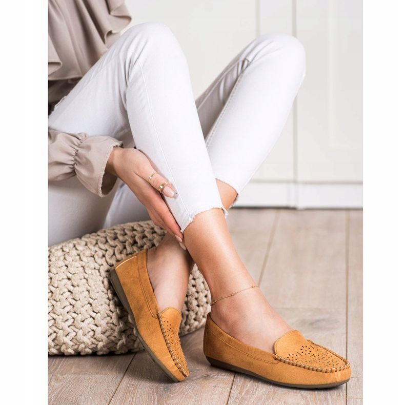 Best Shoes Mokasíny s prolamovaným vzorem hnědý 1