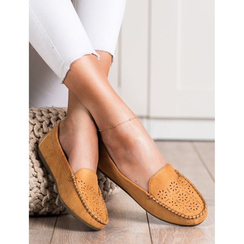 Best Shoes Mokasíny s prolamovaným vzorem hnědý 2
