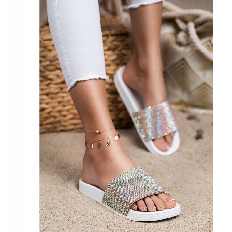 Seastar Pantofle S Krystaly bílý 1