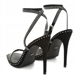 Sandály na vysokém podpatku Vices 5154-1A Black černý stříbro 1
