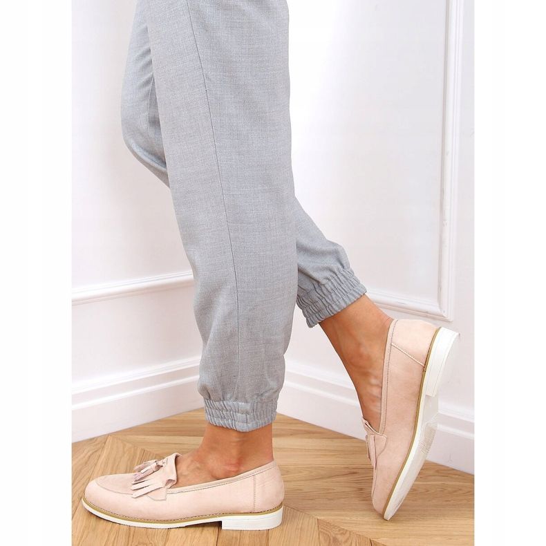 Dámské béžové mokasíny AB687 Nude béžový 2