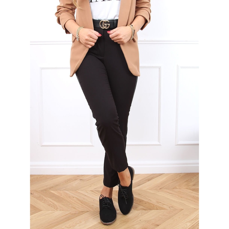 Černé krajkové mokasíny G325 Black černá 1