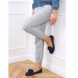 Tmavě modré mokasíny pro ženy 9086 Blue námořnická modrá 2