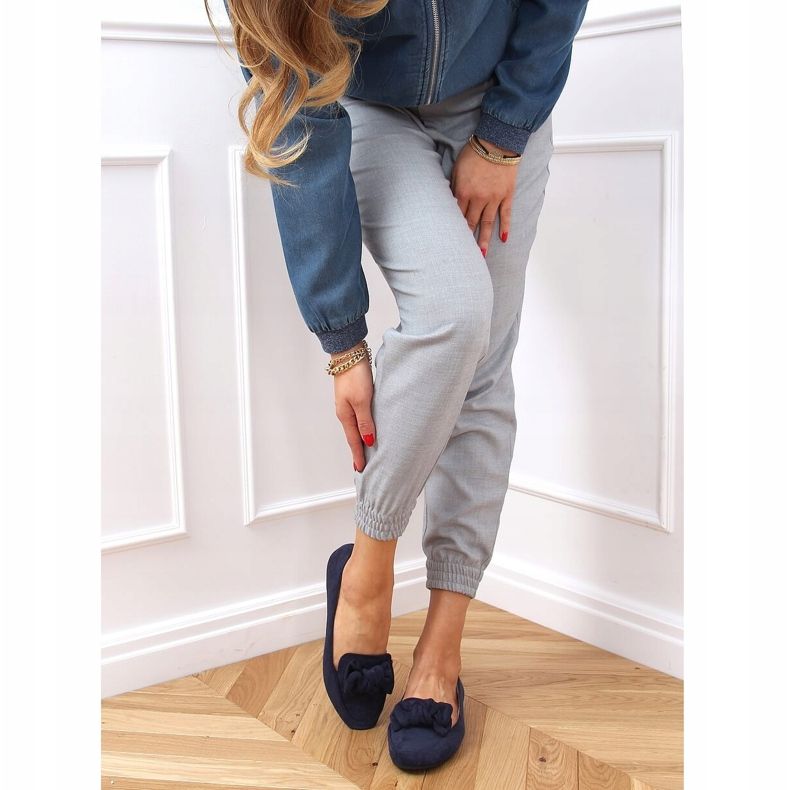 Tmavě modré mokasíny pro ženy 9086 Blue námořnická modrá 1