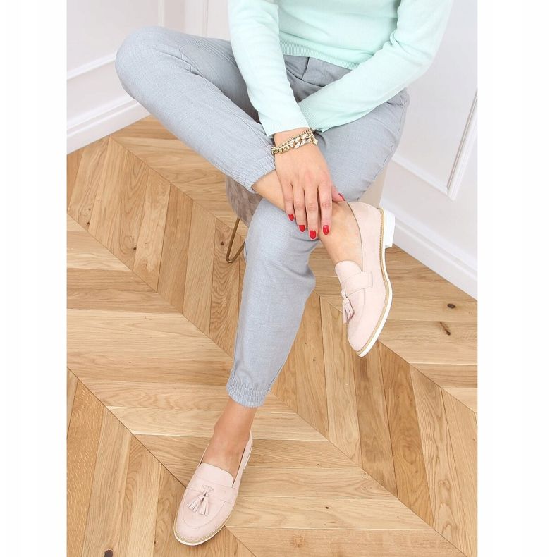 Dámské béžové mokasíny AB695 Nude béžový 2