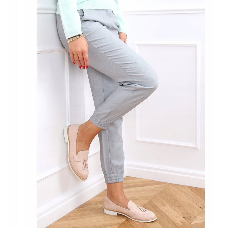 Dámské béžové mokasíny AB695 Nude béžový 1