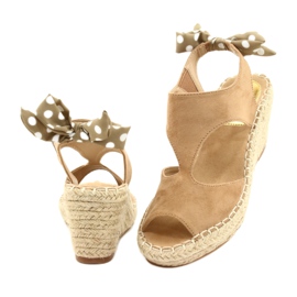Dámské sandály Beige Espadrille s lukem Jezzi 21SD98-3593 béžový 2