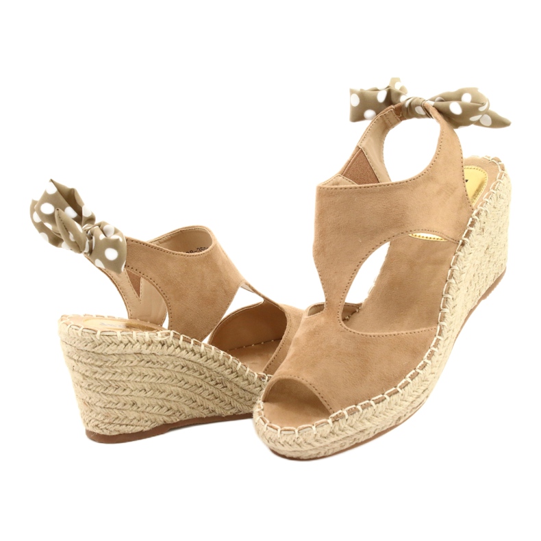 Dámské sandály Beige Espadrille s lukem Jezzi 21SD98-3593 béžový 3
