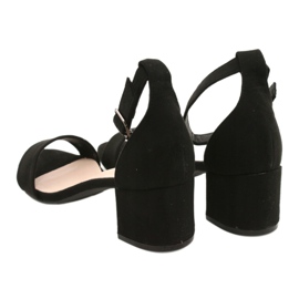 Evento Černé klasické sandály na vysokém podpatku 20SD98-1618 černá 4