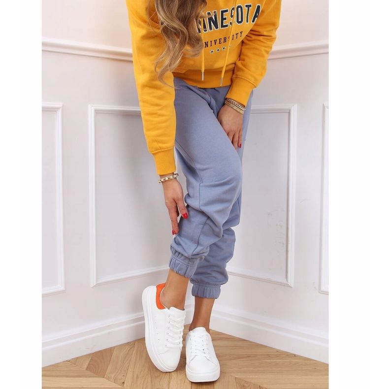 Dámské bílé a oranžové tenisky A88-63 Orange bílý oranžový 2