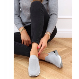 Šedé sportovní ponožky LDH006 šedé šedá 2