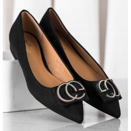 Fama Elegantní baletka s ozdobou černý 1