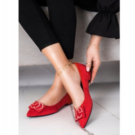 Fama Elegantní baletka s ozdobou červené 1