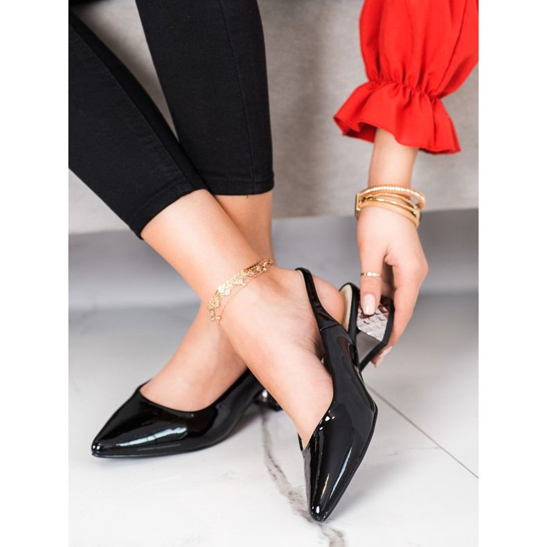 Filippo Módní lodičky s odhalenou patou černá 1