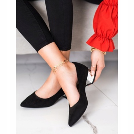 Filippo Černá Lodičky Se Zlatou Patou 1