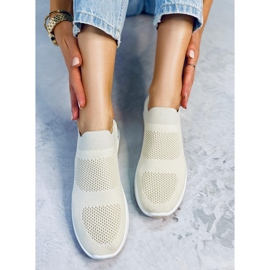 Béžové sportovní ponožky G-362 Béžové boty béžový 1