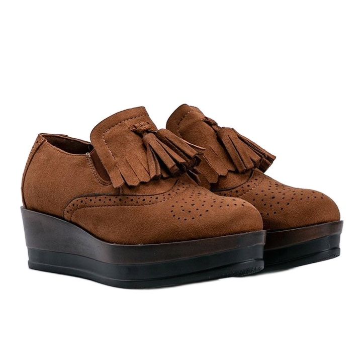 Hnědé semišové brogues od Makenzie hnědý 1