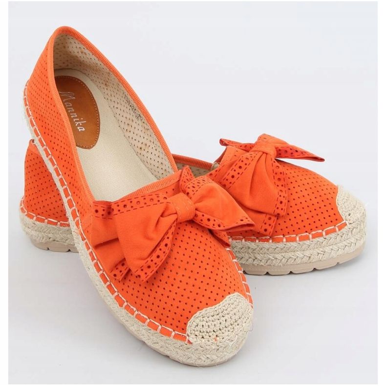 Oranžové dámské espadrilky J131-22 Orange pomerančový 2