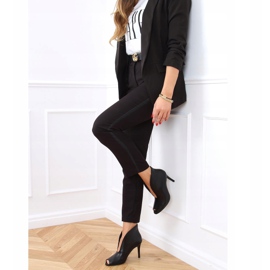 Černé boty s otevřenou špičkou 9501 Black černý 1