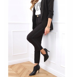 Černé kozačky na špendlíku vystřižené černé 9561 černé černá 1