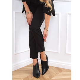 Černé kozačky na špendlíku vystřižené černé 9561 černé černá 2