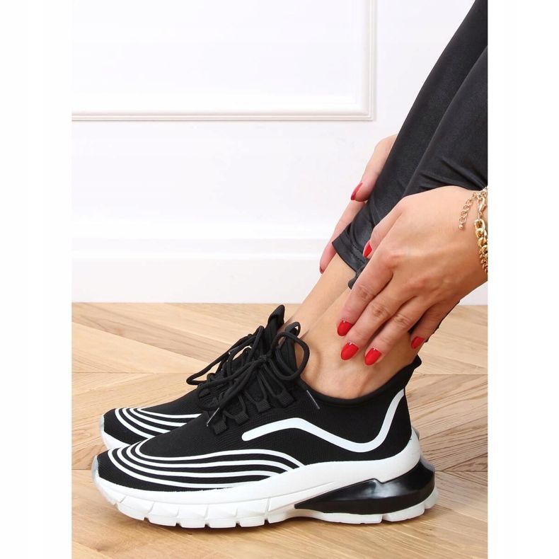 Černá sportovní obuv BX1820-SP ČERNÁ / BÍLÁ bílý 1