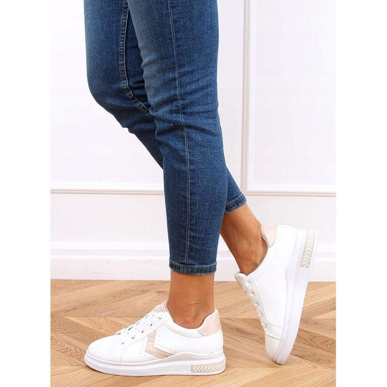 Bílé dámské tenisky CC-40 Pink bílý růžový 2