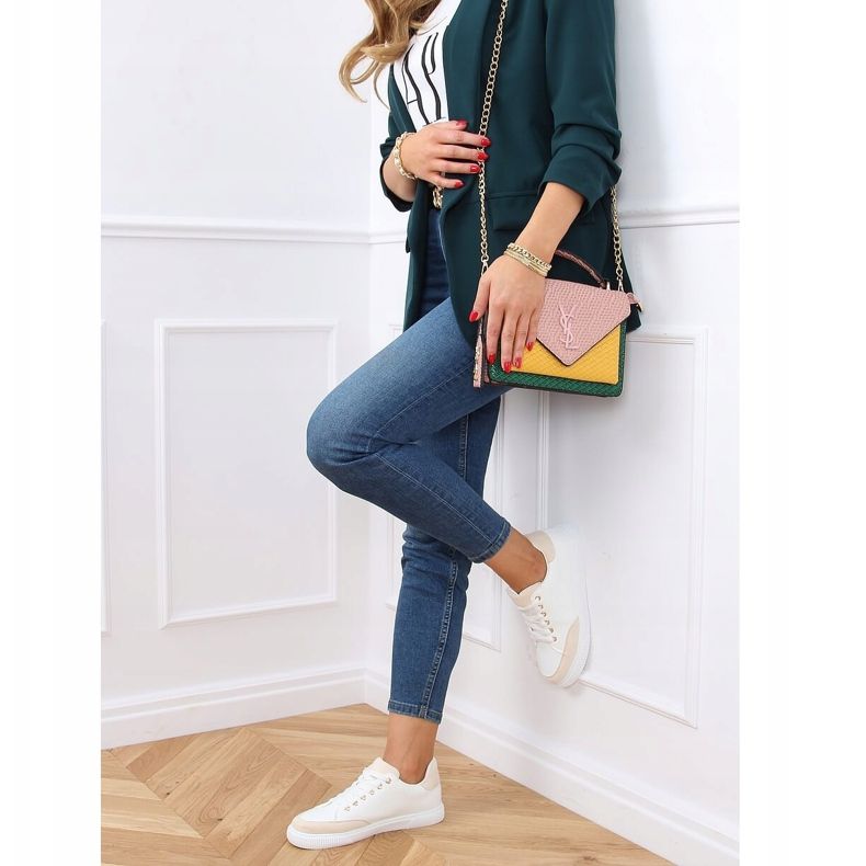 Bílé dámské tenisky 6110 Béžová béžový bílý 1