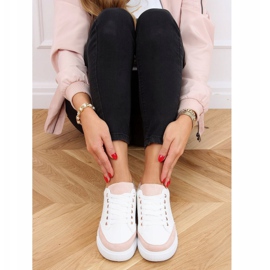 Bílé dámské tenisky 6110 Pink bílý 1