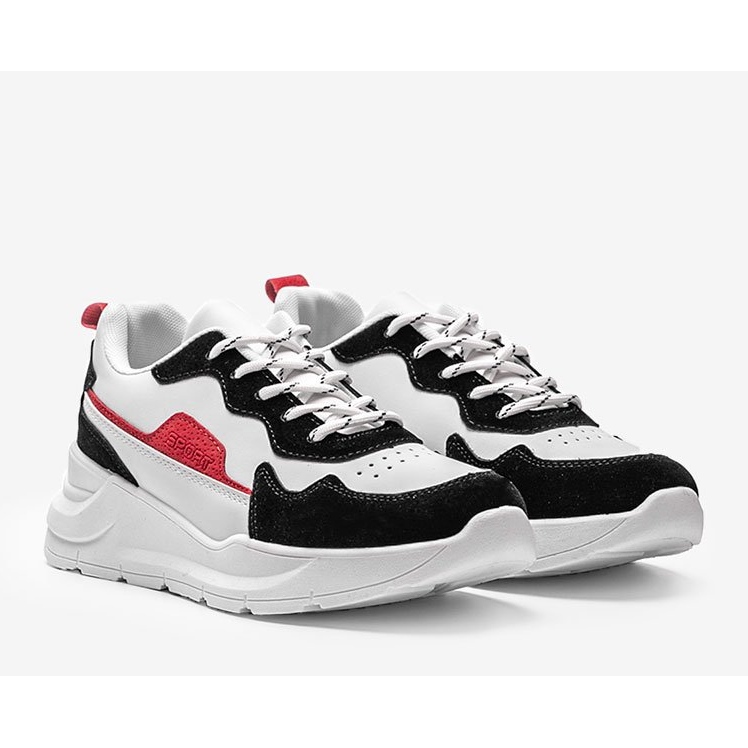 Bílé tenisky s černými doplňky Alexia bílý 1