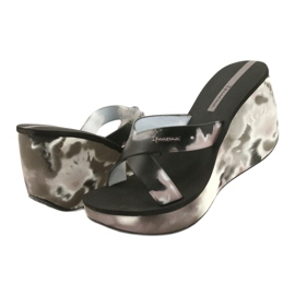 Dámské klínové pantofle Ipanema 83071 Lipsick Straps VII černý šedá 2