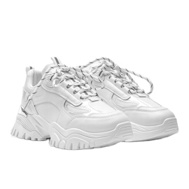 Bílé tenisky s kovovými vložkami Ansley bílý 1