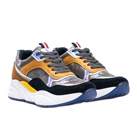 Šedé maskáčové tenisky od Lindsay hnědý 1