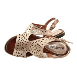 M.Daszyński Prolamované zlaté sandály MR1583-34 zlatý 4 M.Daszyński Prolamované zlaté sandály MR1583-34 zlatý 4