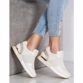 SHELOVET Stylové nazouvací tenisky béžový 1