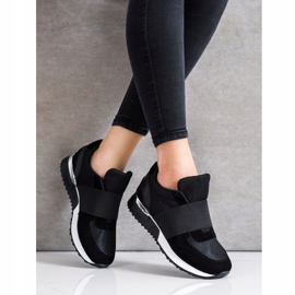 SHELOVET Stylové nazouvací tenisky černá 1