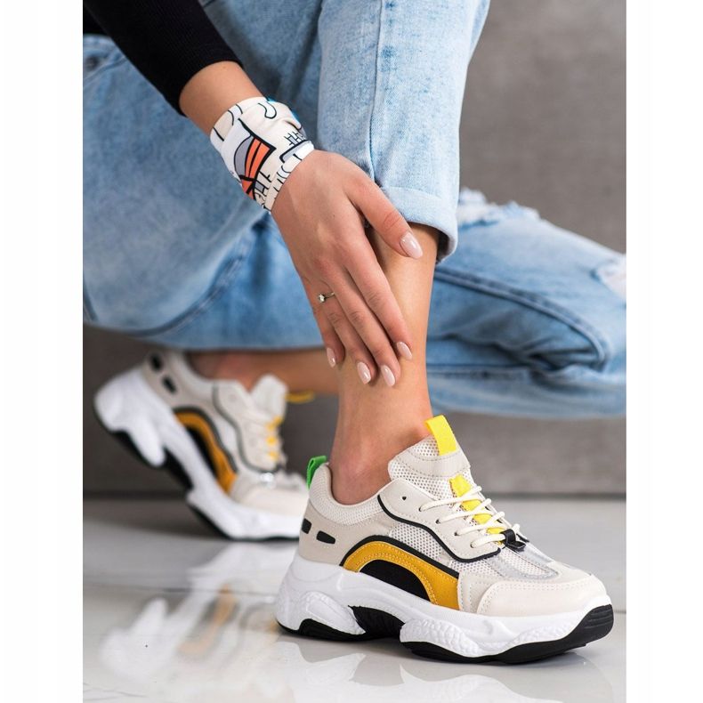 SHELOVET Seakersy Fashion béžový vícebarevný 1