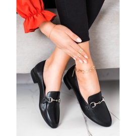 Sergio Leone Klasické mokasíny s eko kůží černá 2