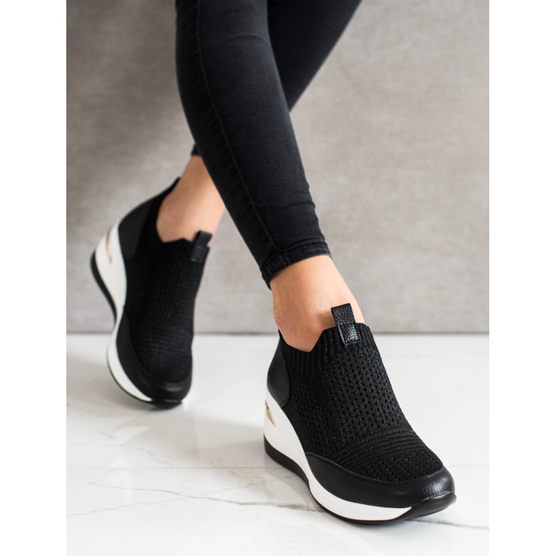 ARTIKER Černé textilní tenisky černá 2