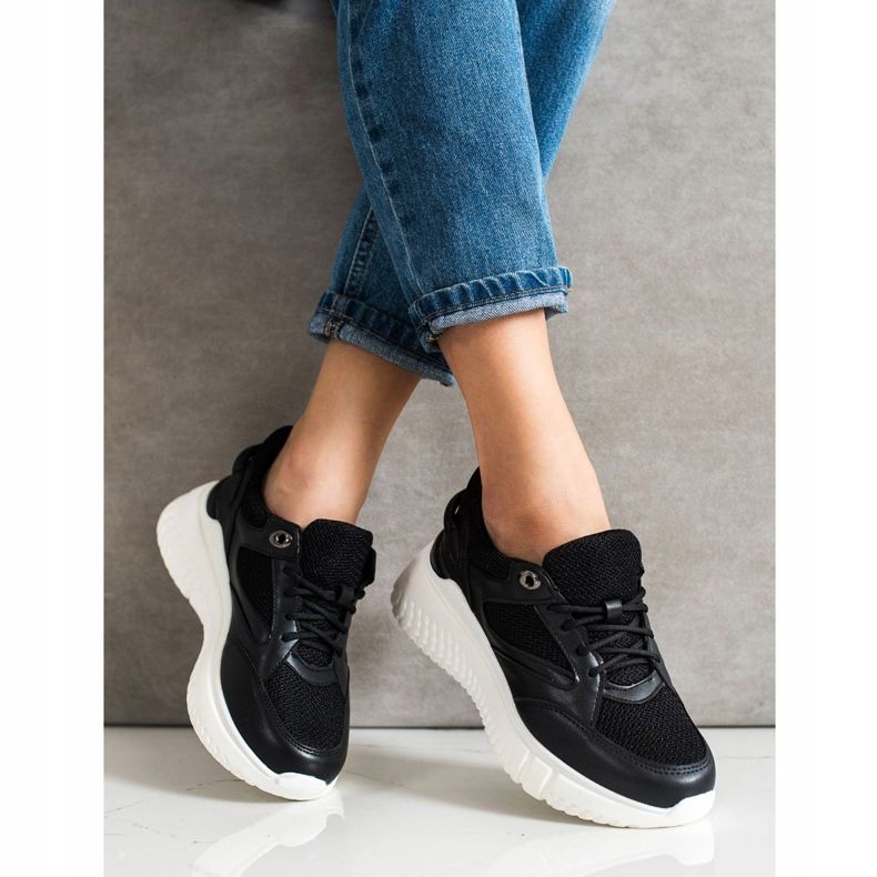 Weide Černé tenisky s třpytkami černá 1