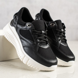 Weide Černé tenisky s třpytkami černý 2